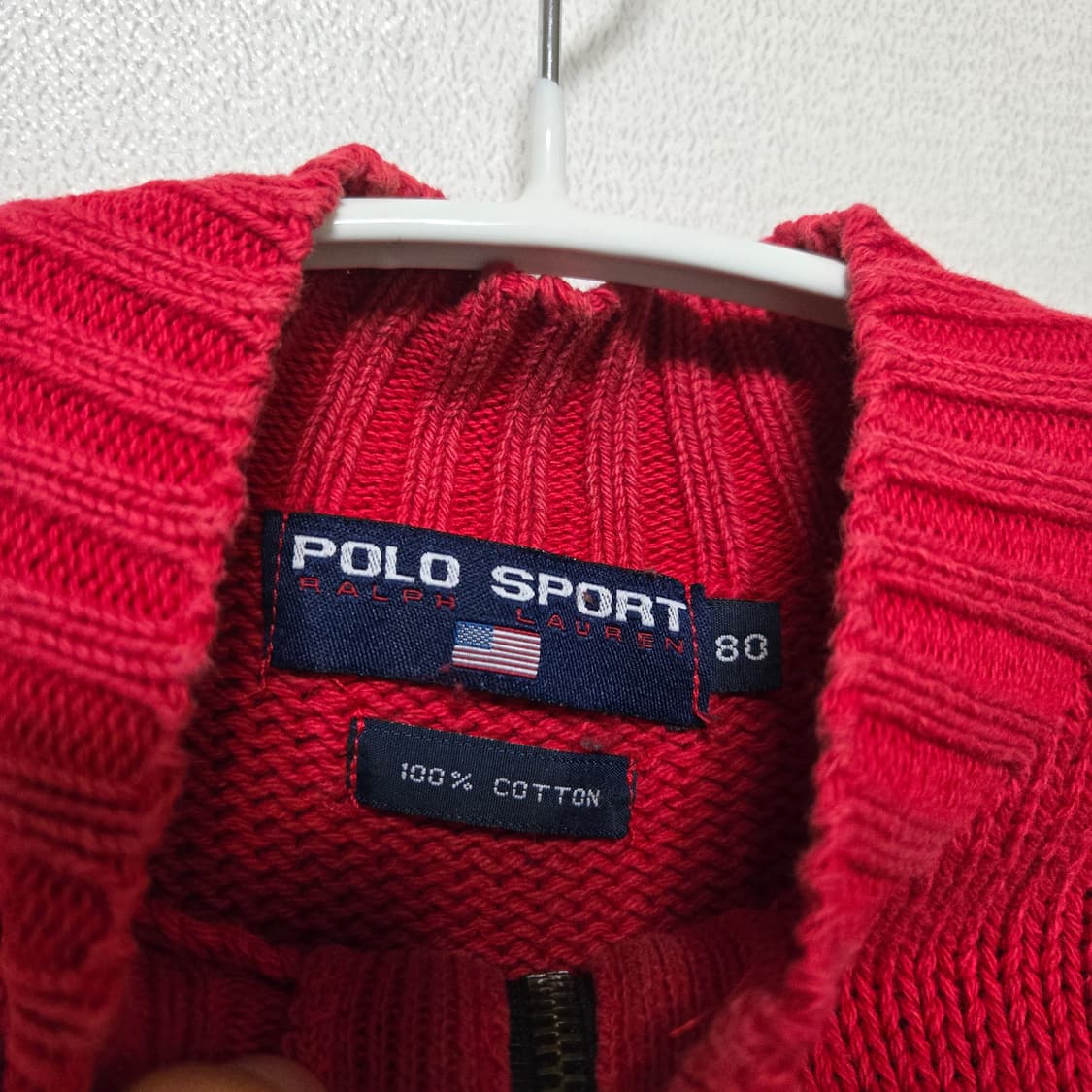 폴로랄프로렌 스포츠 90's 코튼 쿼터 집업 니트 / 여성 니트 상품이미지4
