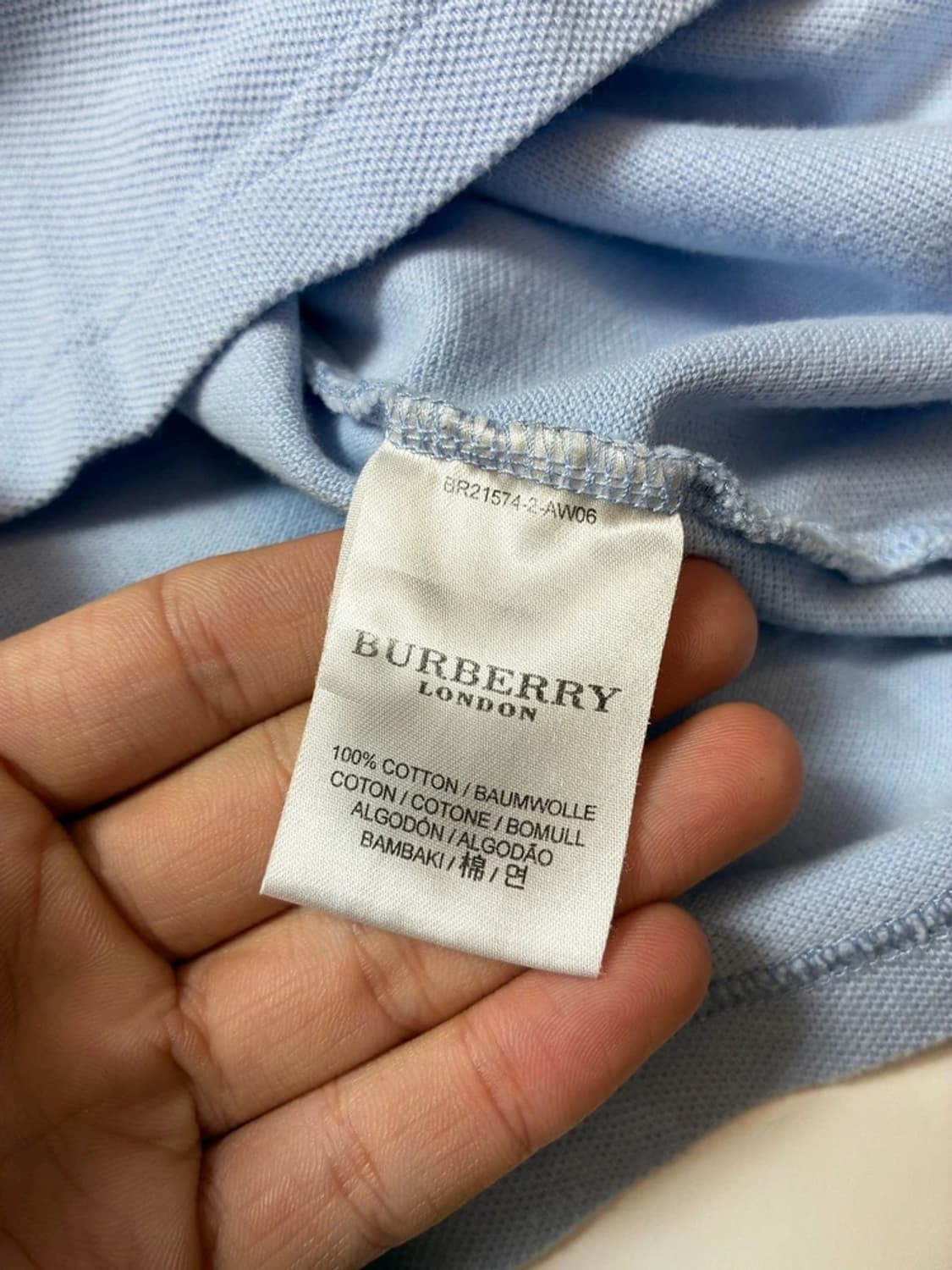 버버리 00's 클래식 로고 자수 반팔 카라 티셔츠 PN9011 상품이미지7