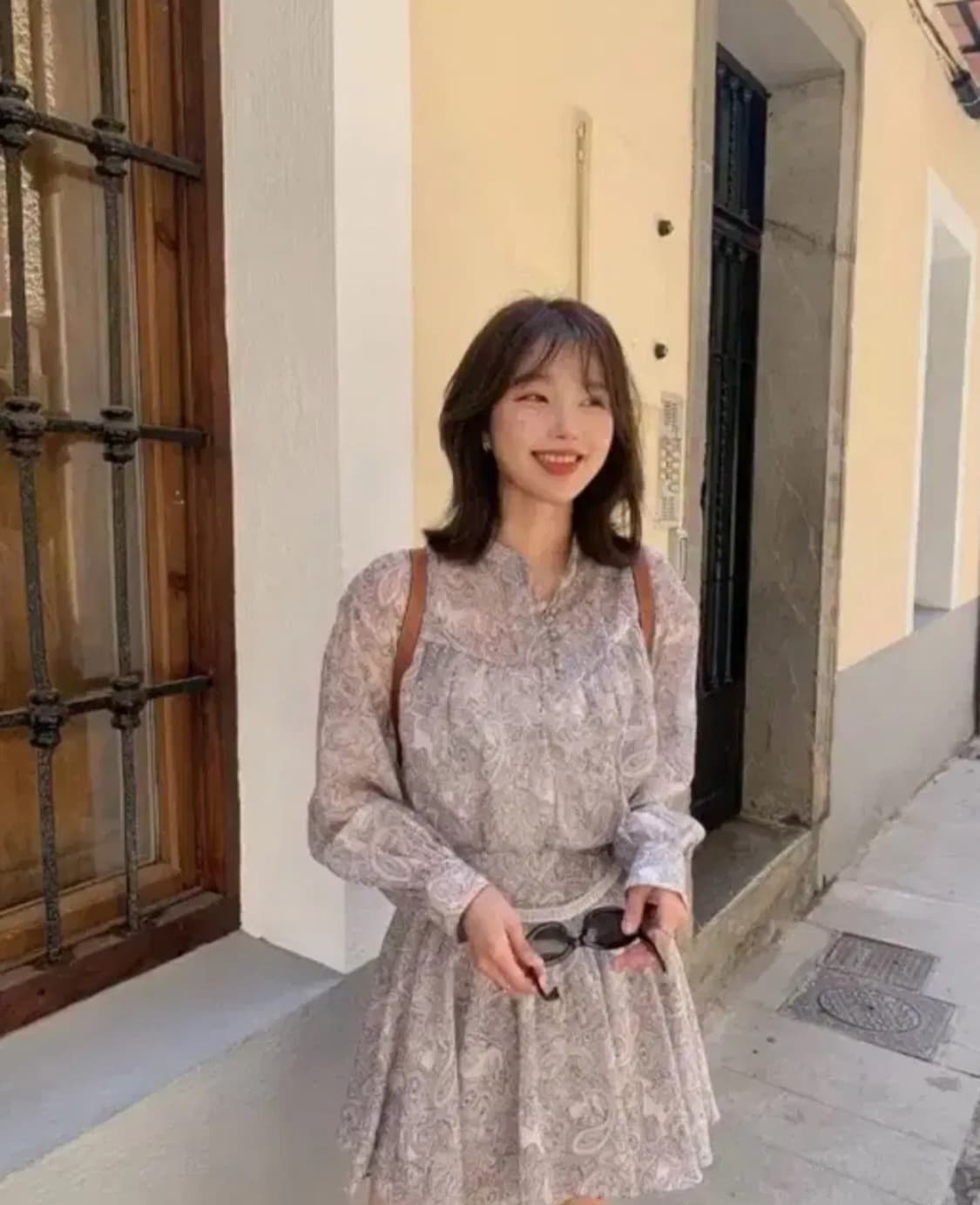 아수라 엘르 페이즐리 블라우스 스커트 쉬폰 투피스 상품이미지1