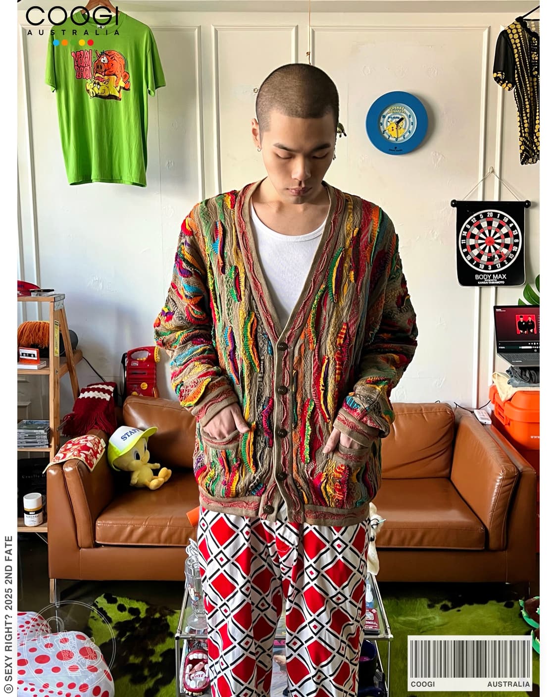 1990s COOGI Original Cable Knit Cardigan 상품이미지1