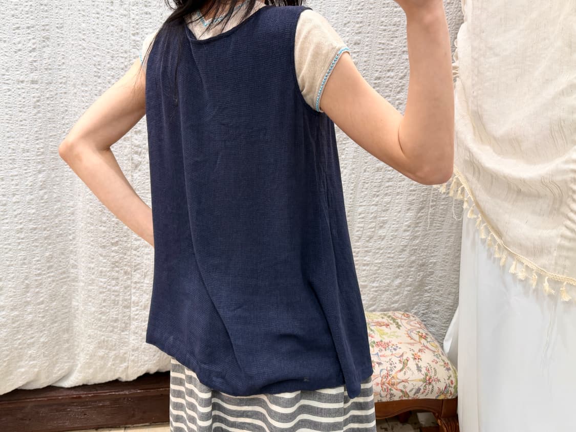 navy&oak knit vest 상품이미지5
