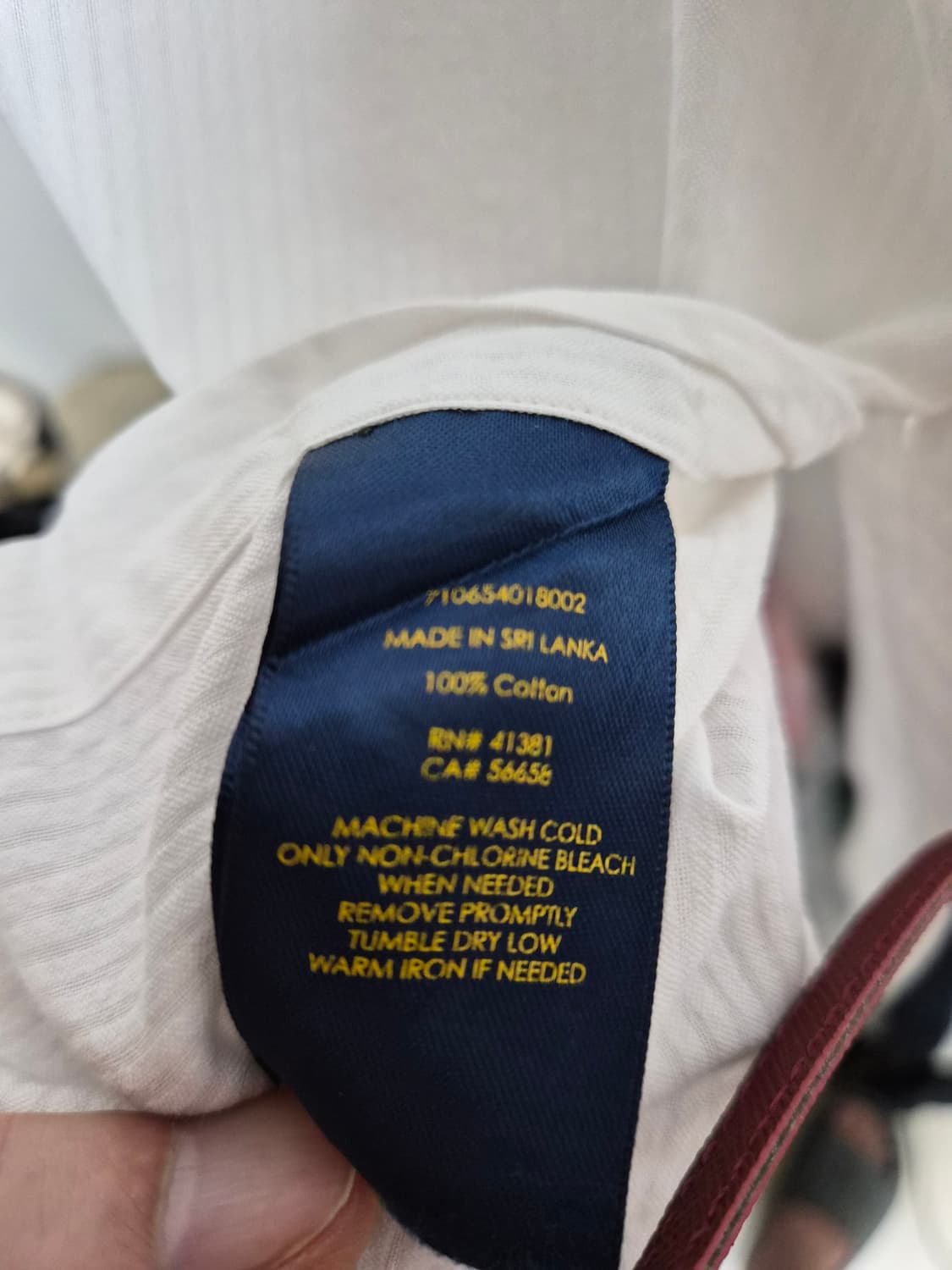 폴로랄프로렌Polo 화이트 시어서커 반팔 셔츠 XL - T155 상품이미지5