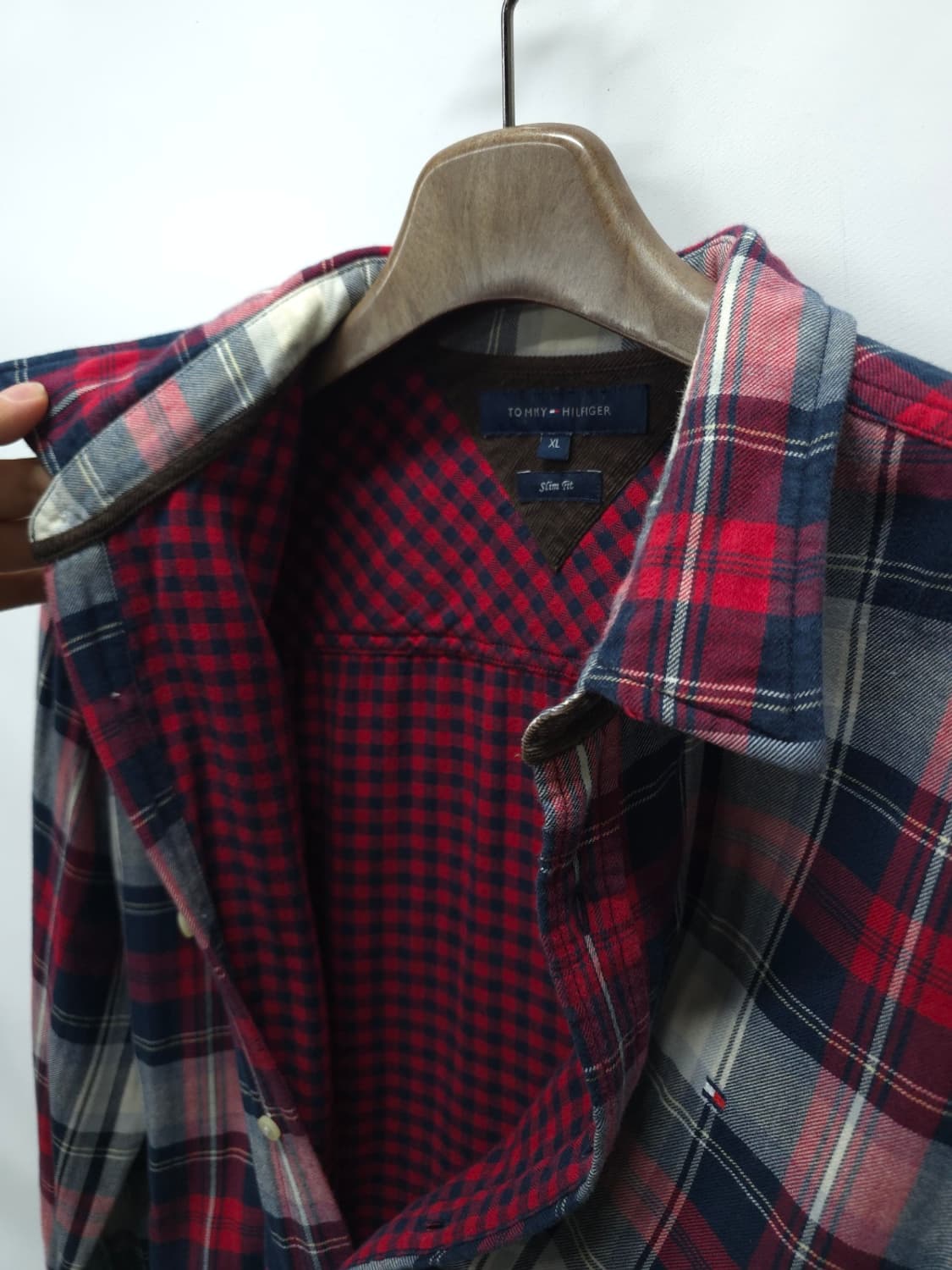 타미힐피거 두께감있는 코튼 이중 체크셔츠 ( 100~105 ) 상품이미지10