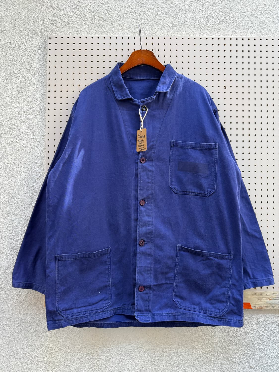 OLD VINTAGE WASHED BLUE FRENCH 프렌치워크자켓 상품이미지1