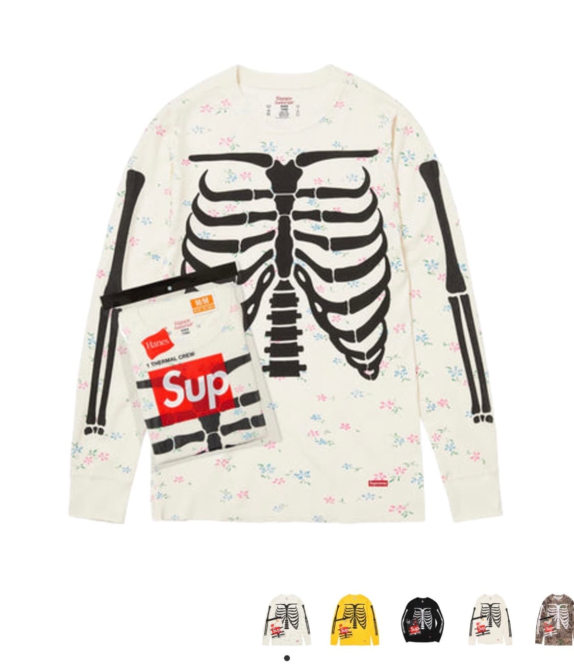 슈프림 헤인즈 본즈 플로럴 상품이미지1