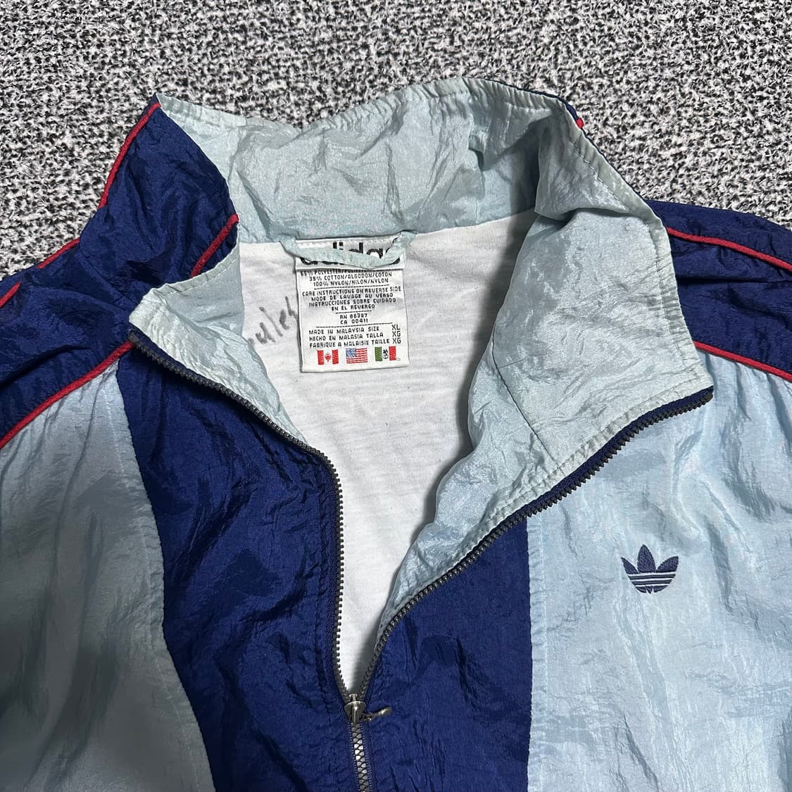 (XL) 아디다스 90s 올드스쿨 바람막이 하늘색 상품이미지2