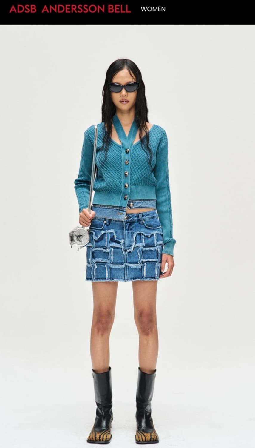 소냐 다잉 워시드 컷아웃 가디건 atb1090W(TEAL BLUE) 상품이미지2