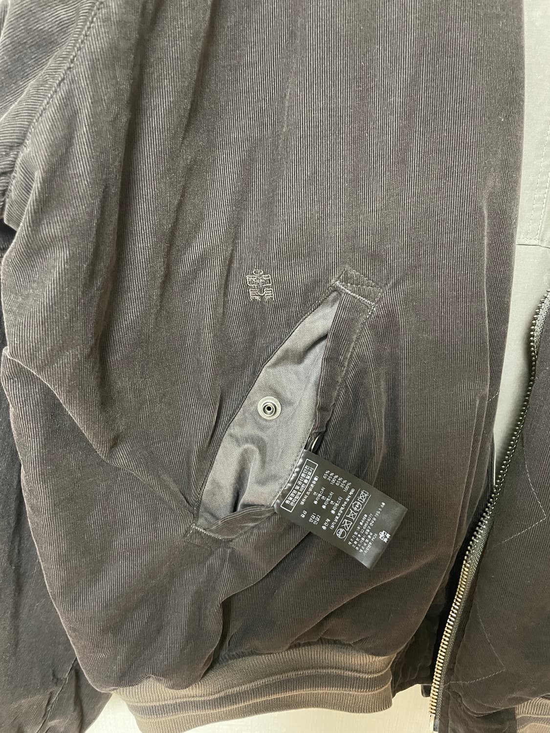 [4] 폴리테루 1011 리버시블 플로럴 수베니어 봄버 라이트 세이지 상품이미지10