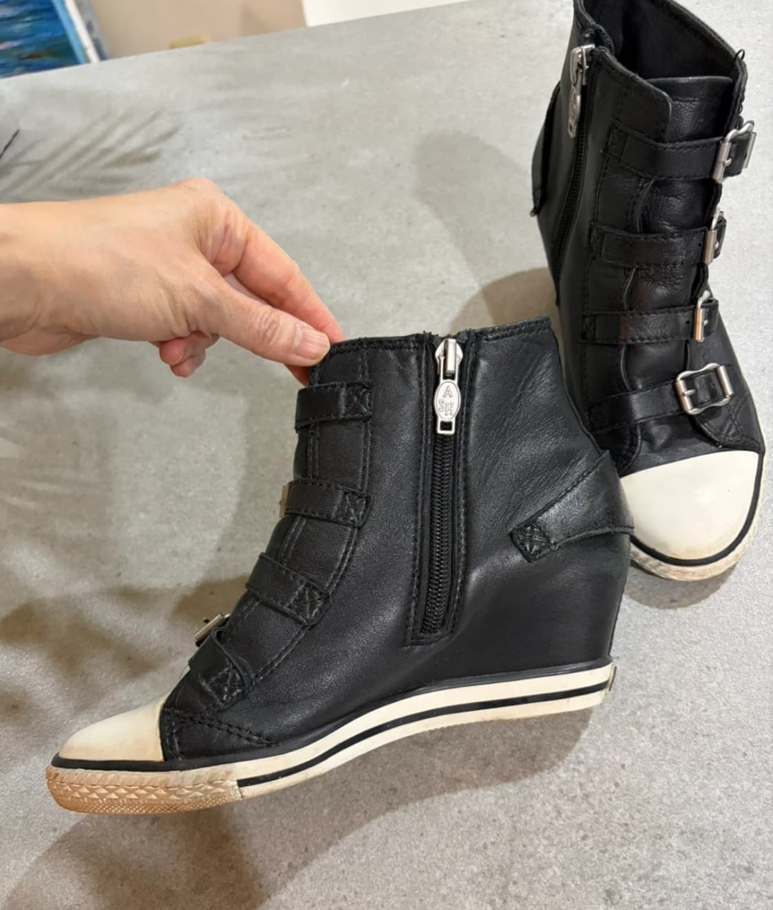 Ash 아쉬 웨지힐 스니커즈 블랙 36 상품이미지2