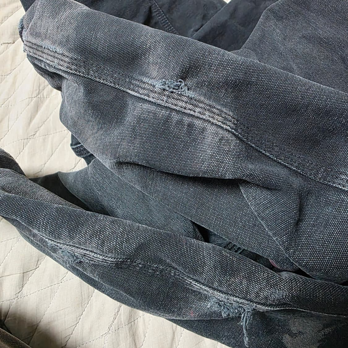 [OS] 빈티지 칼하트 J130 BKL 트래쉬드 워크 자켓 빅사이즈 상품이미지5