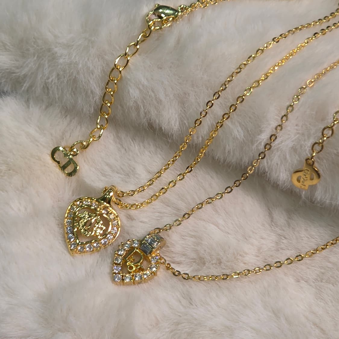 크리스찬 디올 하트 큐빅 DIOR 로고 목걸이 상품이미지6