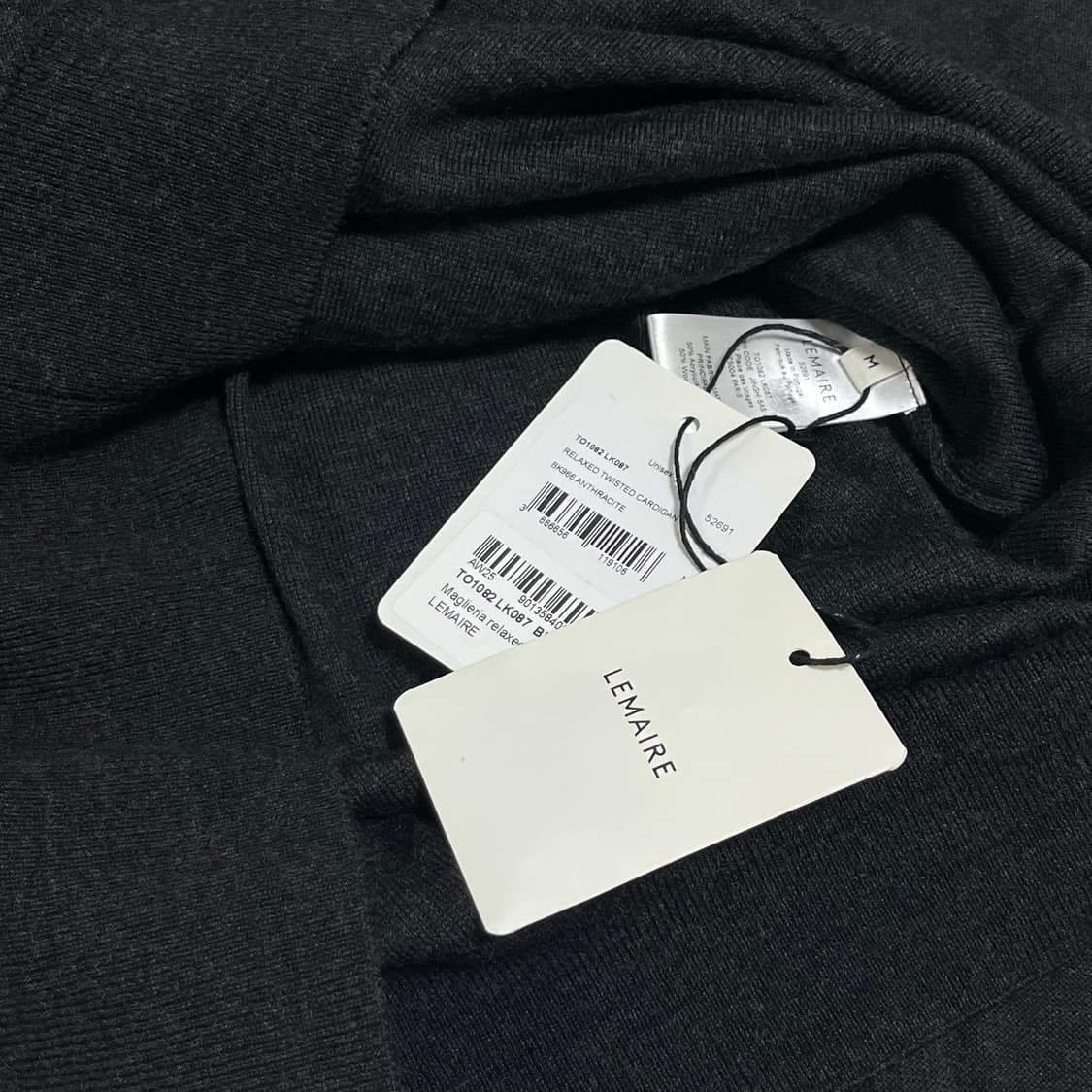 [M]르메르 25fw 릴렉스 트위스트 가디건/앤트러사이트 상품이미지3