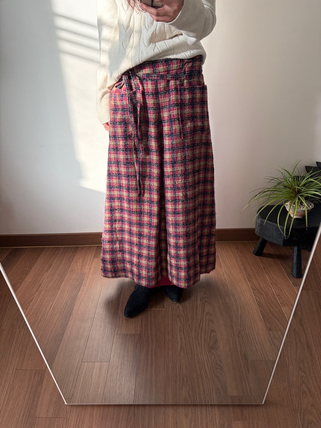check patterned long skirt 상품이미지4