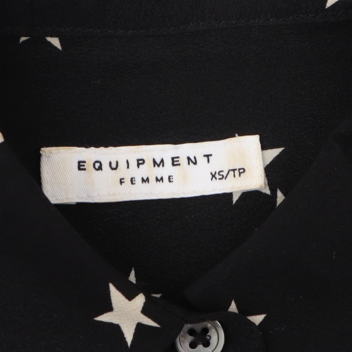 Equipment 실크 블랙 스타패턴 블라우스 셔츠 상품이미지8
