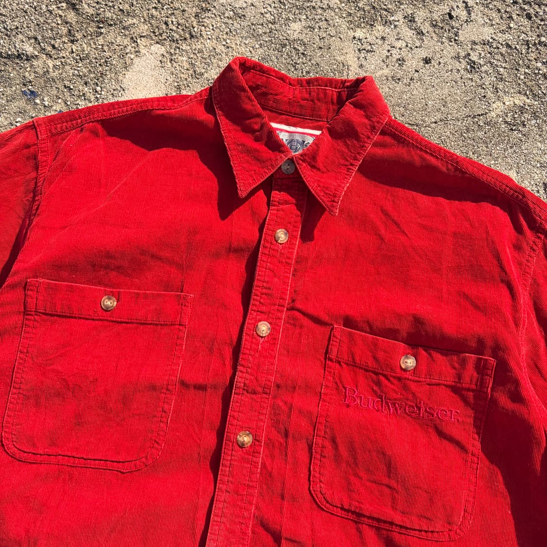 90s 버드와이저 빈티지 코듀로이 셔츠 M 상품이미지4