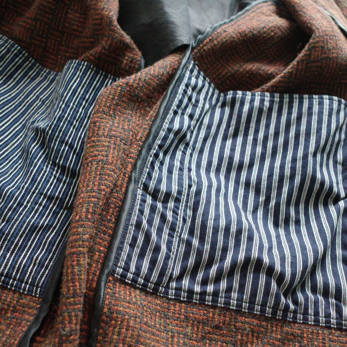 캐피탈 17FW 트위드 울 린넨 샤카 코트 XL사이즈 상품이미지7