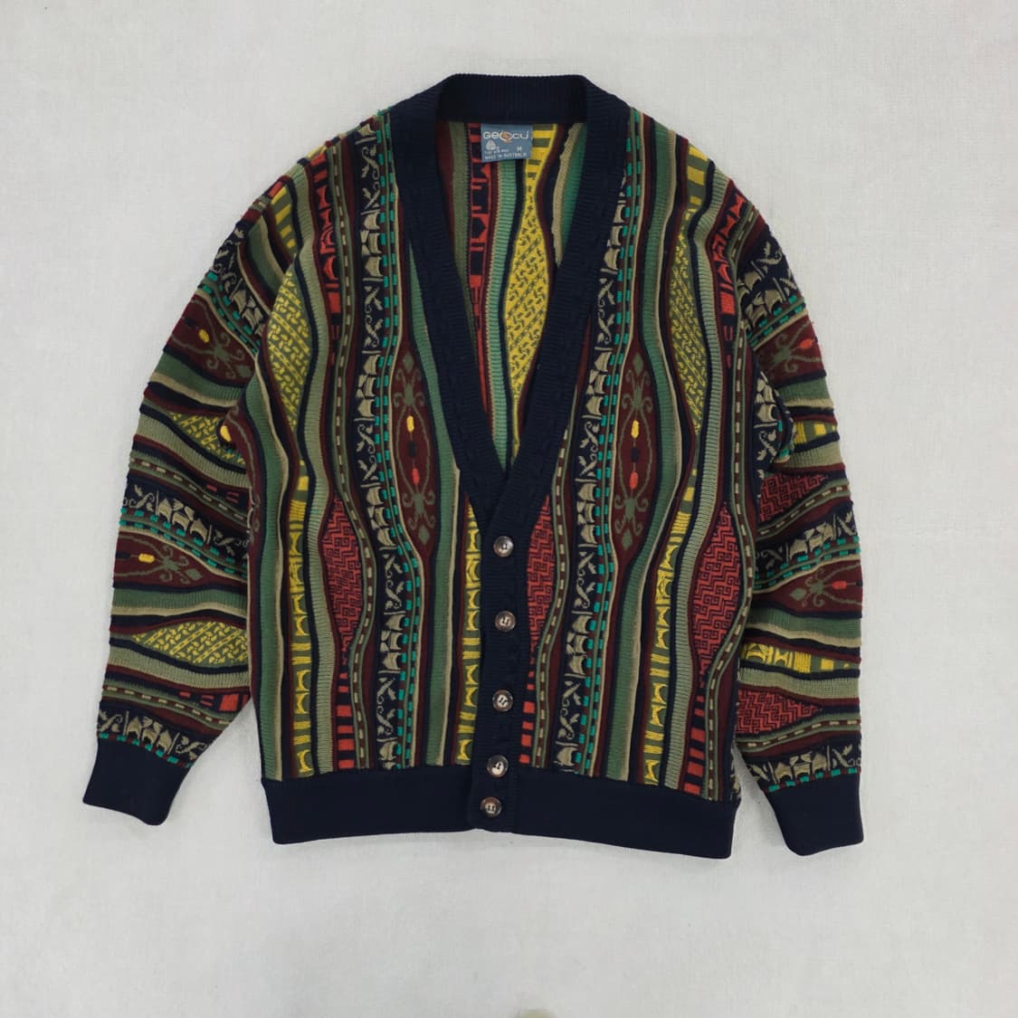 [실측확인] 빈티지 케이블 니트 가디건 0126J1 상품이미지1