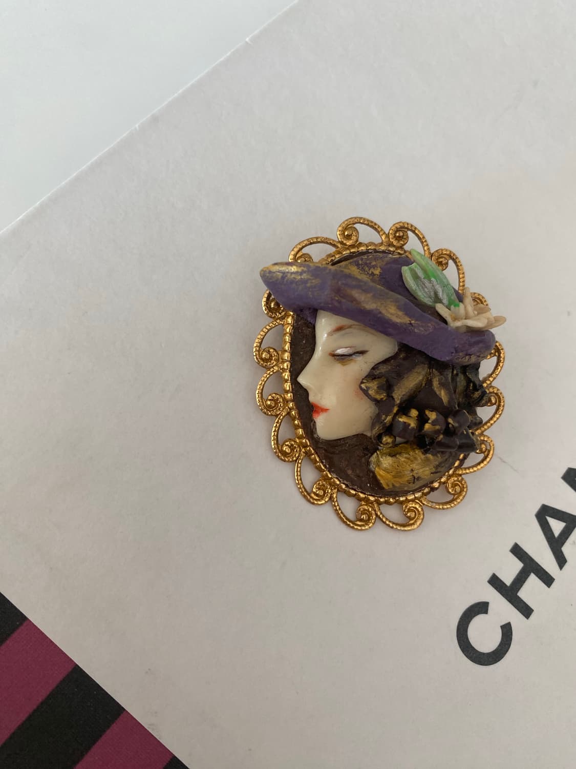 빈티지 레이디 카메오 까메오 브로치 상품이미지5