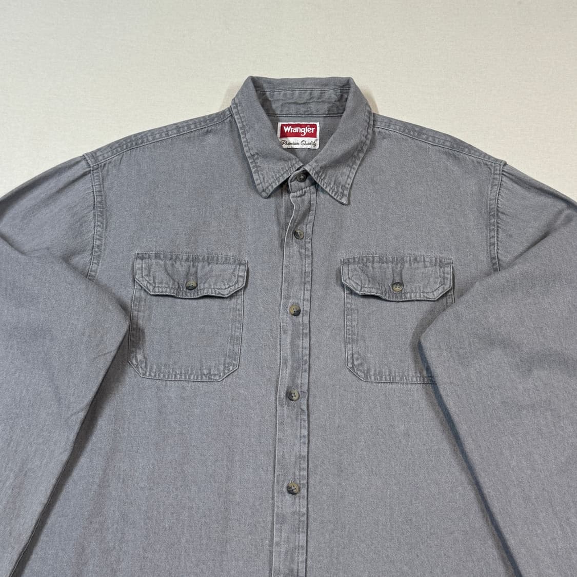 L) Wrangler 랭글러 투포켓 워크웨어 코튼 셔츠 그레이 상품이미지3