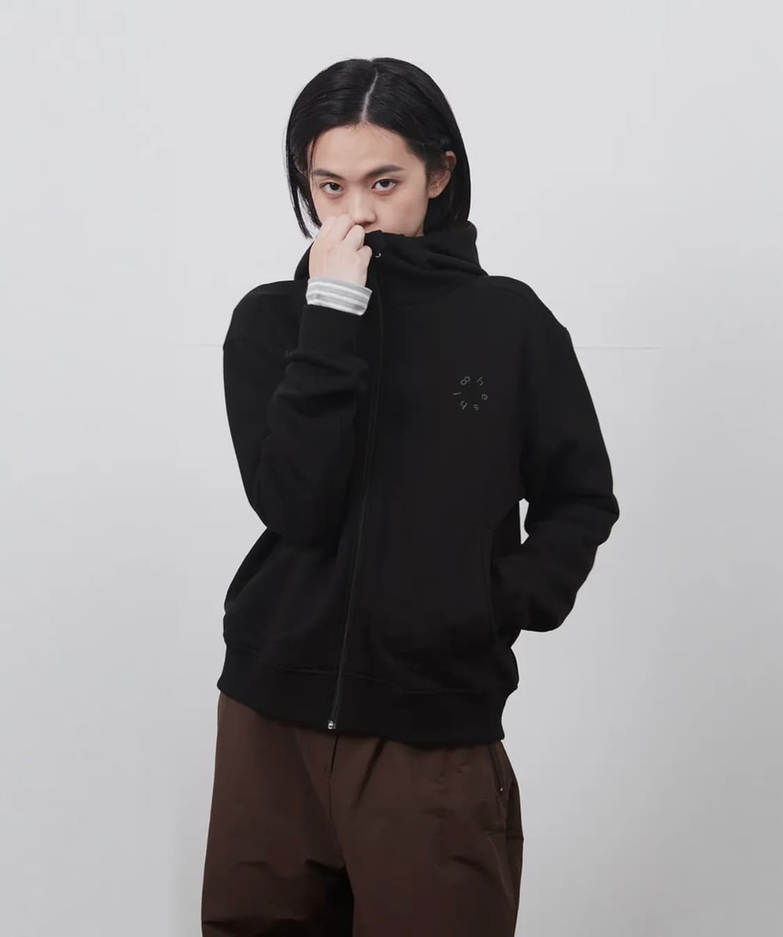 오헤시오 도트 후드집업 블랙 DOT HOODED ZIP-UP BLACK 상품이미지2