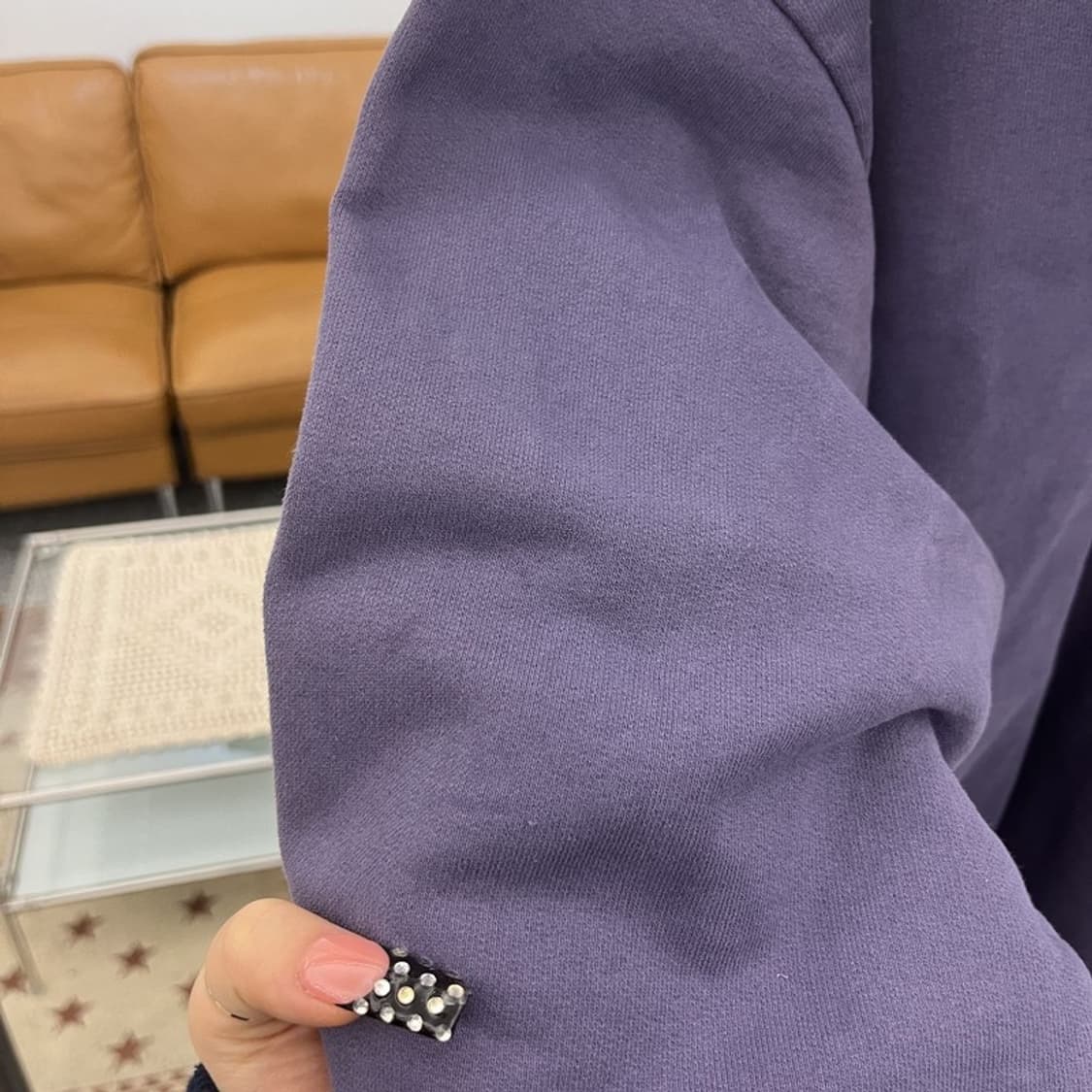 아크네스튜디오 캐주얼 키치 딥퍼플 포도맛 후드티 XXS C10469 상품이미지8