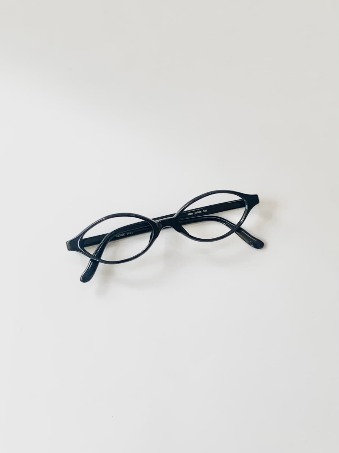 [픽키-616] 블랙 캣아이 뿔테 안경 데드스탁 빈티지 슬림 상품이미지1