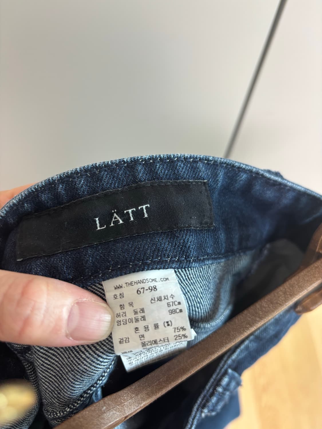 Latt 진청 데님 배기 팬츠 상품이미지4