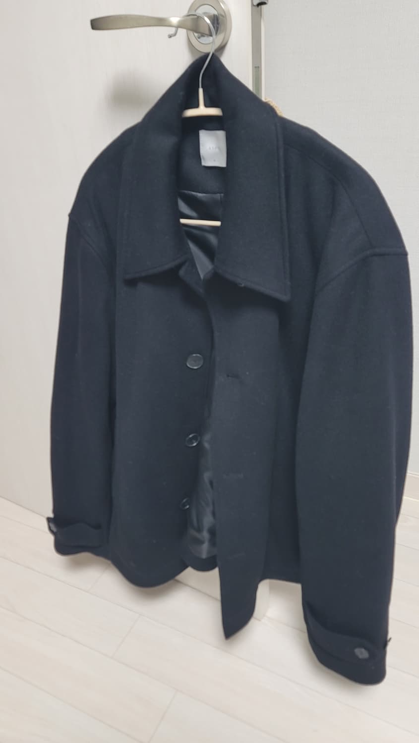 애습(ASP) 캐시미어 울 패디드 카코트 블랙 상품이미지2