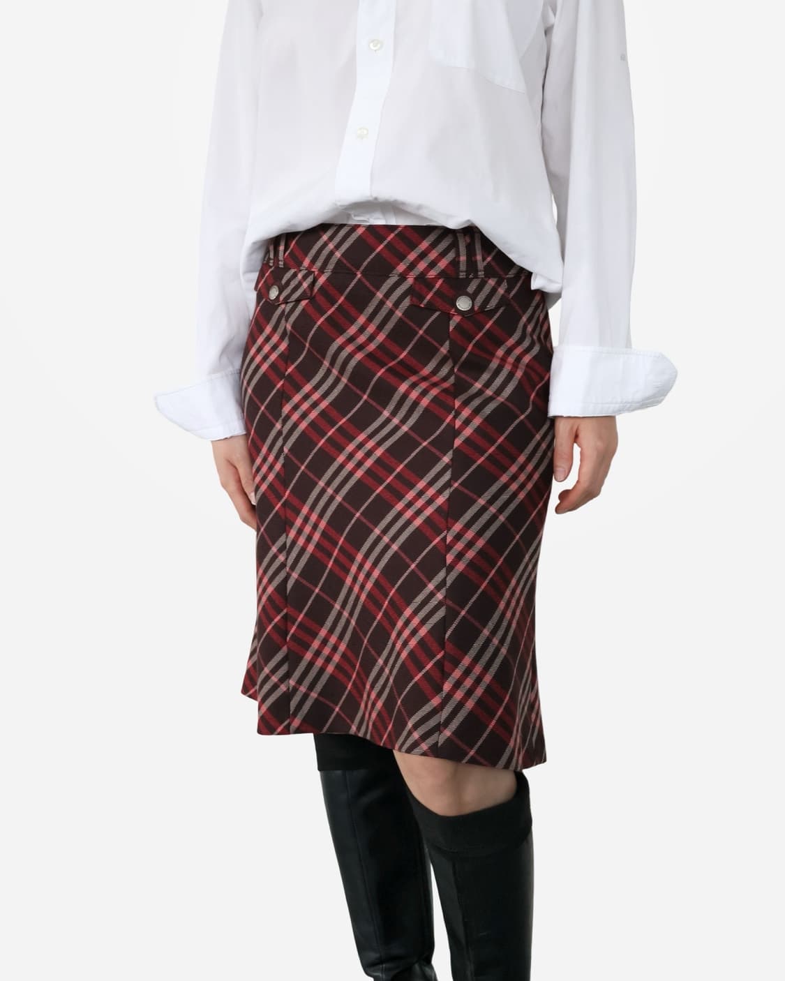 Burberry Check Wool Skirt 상품이미지2
