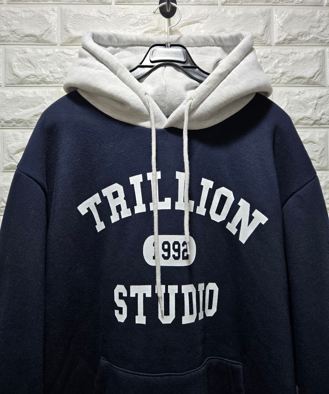 트릴리온 컬러배색 1992 그래픽 기모 후디 후드티 95~100 상품이미지5