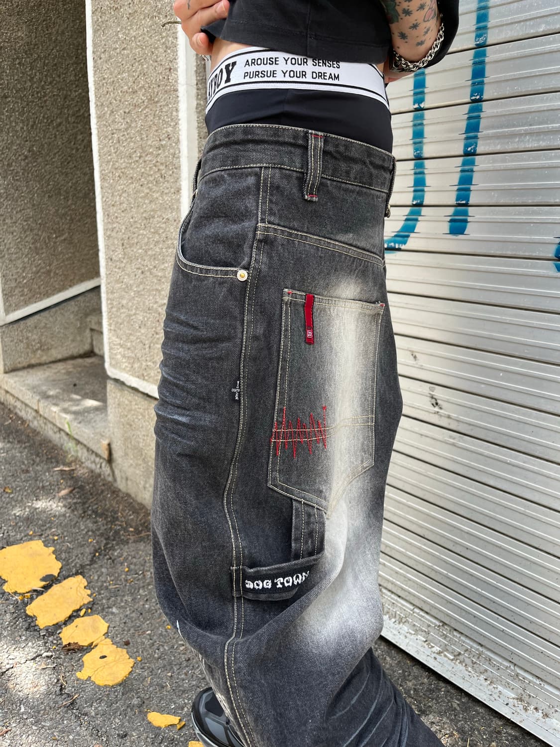 도그타운 와이드 체인 데님 팬츠 상품이미지4