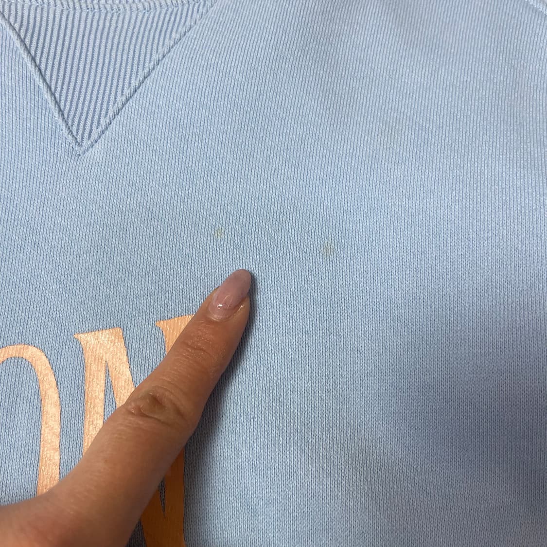 메종키츠네 스카이블루 프린팅 맨투맨 M 상품이미지3