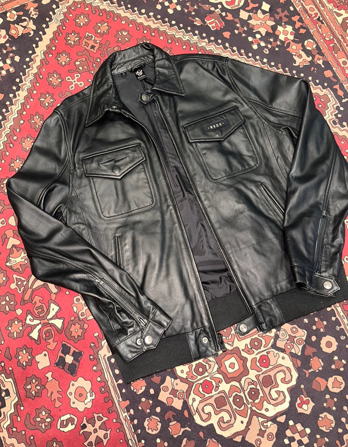 ( M-L ) 가죽자켓 레더자켓 바이커자켓 빈티지가죽 레이싱자켓 상품이미지2