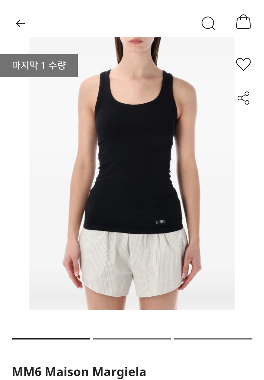 [S/M]메종 마르지엘라 MM6 블랙 탱크탑 골지 나시 상품이미지1
