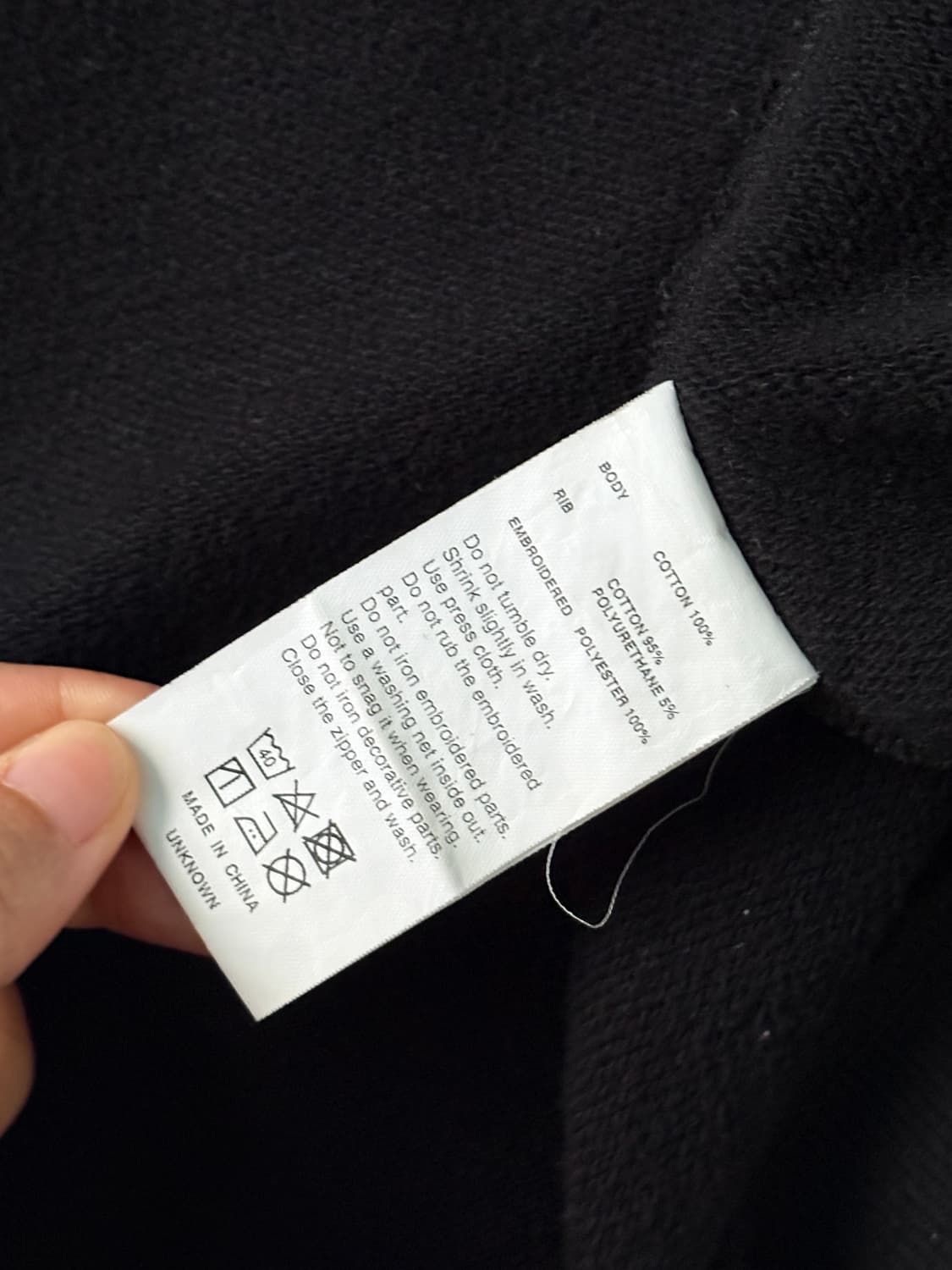 언노운 런던 라인스톤 후드집업 unknownlondon 상품이미지8