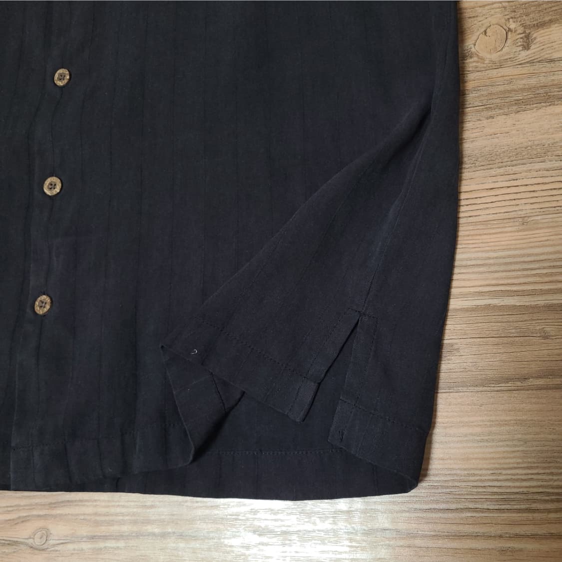 90s 93년 토미 바하마 빈티지 실크 오버핏 블랙 반팔 셔츠 상품이미지6