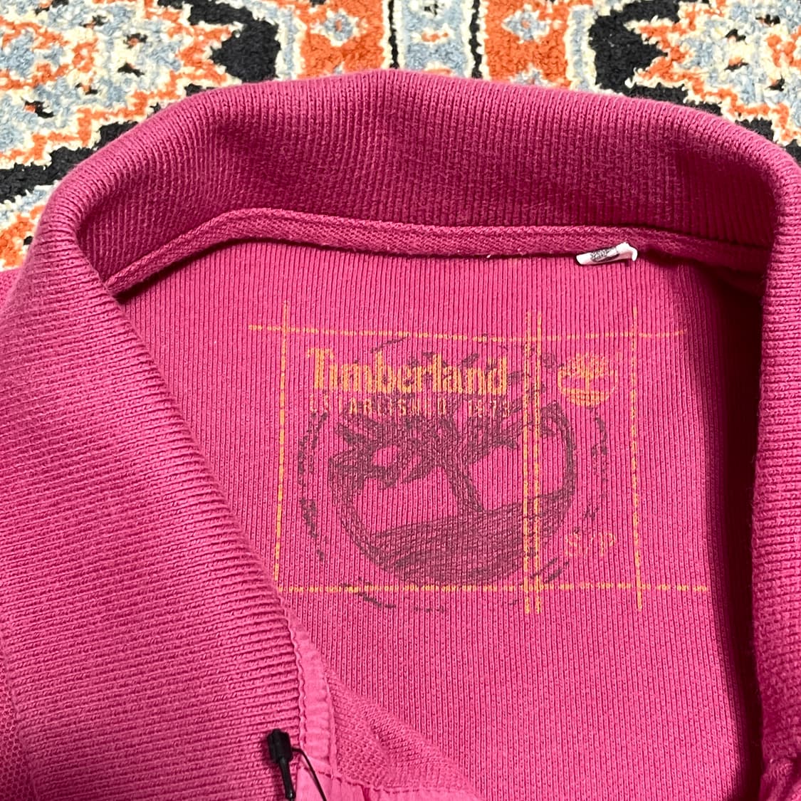 팀버랜드 핑크 반팔 카라티셔츠 여성S 상품이미지3