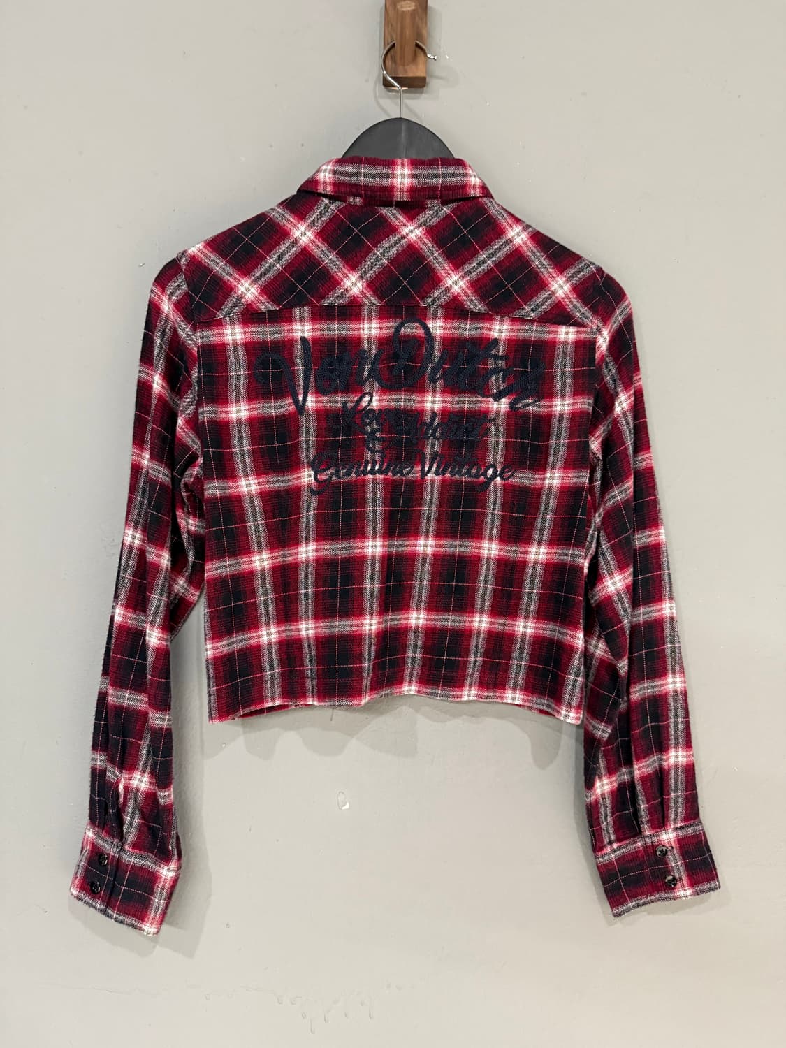 Von dutch back lettering check shirt  상품이미지7