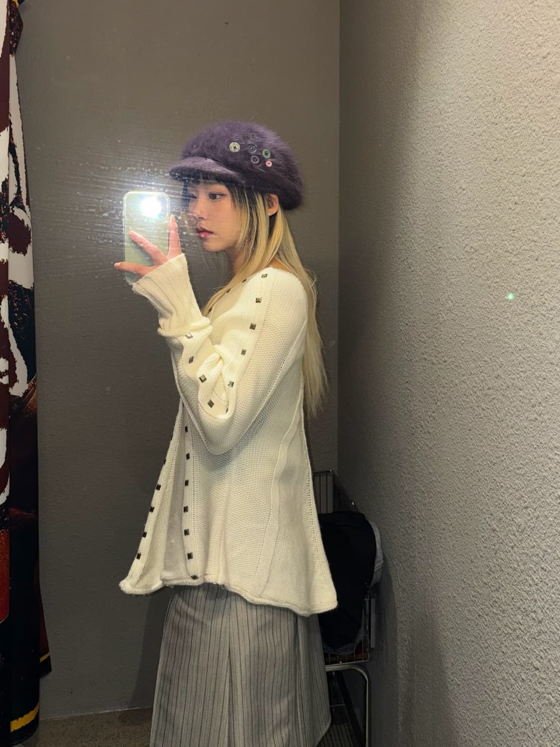 빈티지 스터드 디테일 니트 상품이미지3