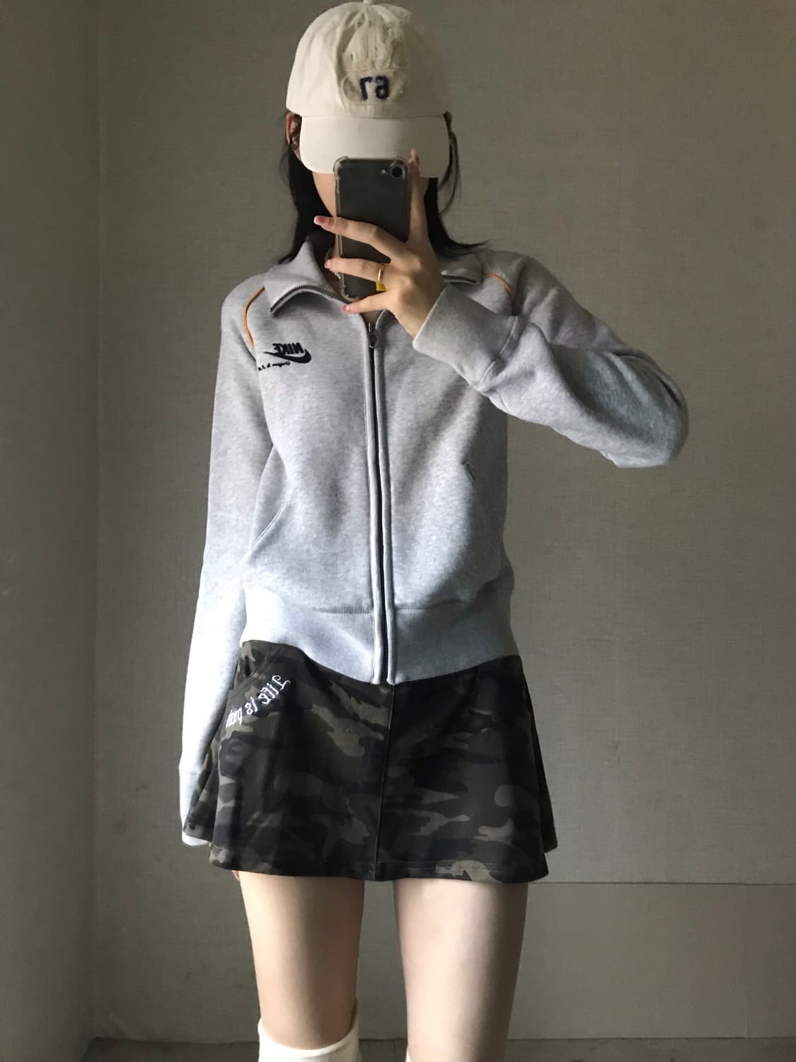나이키 그레이 스웻 집업 상품이미지3