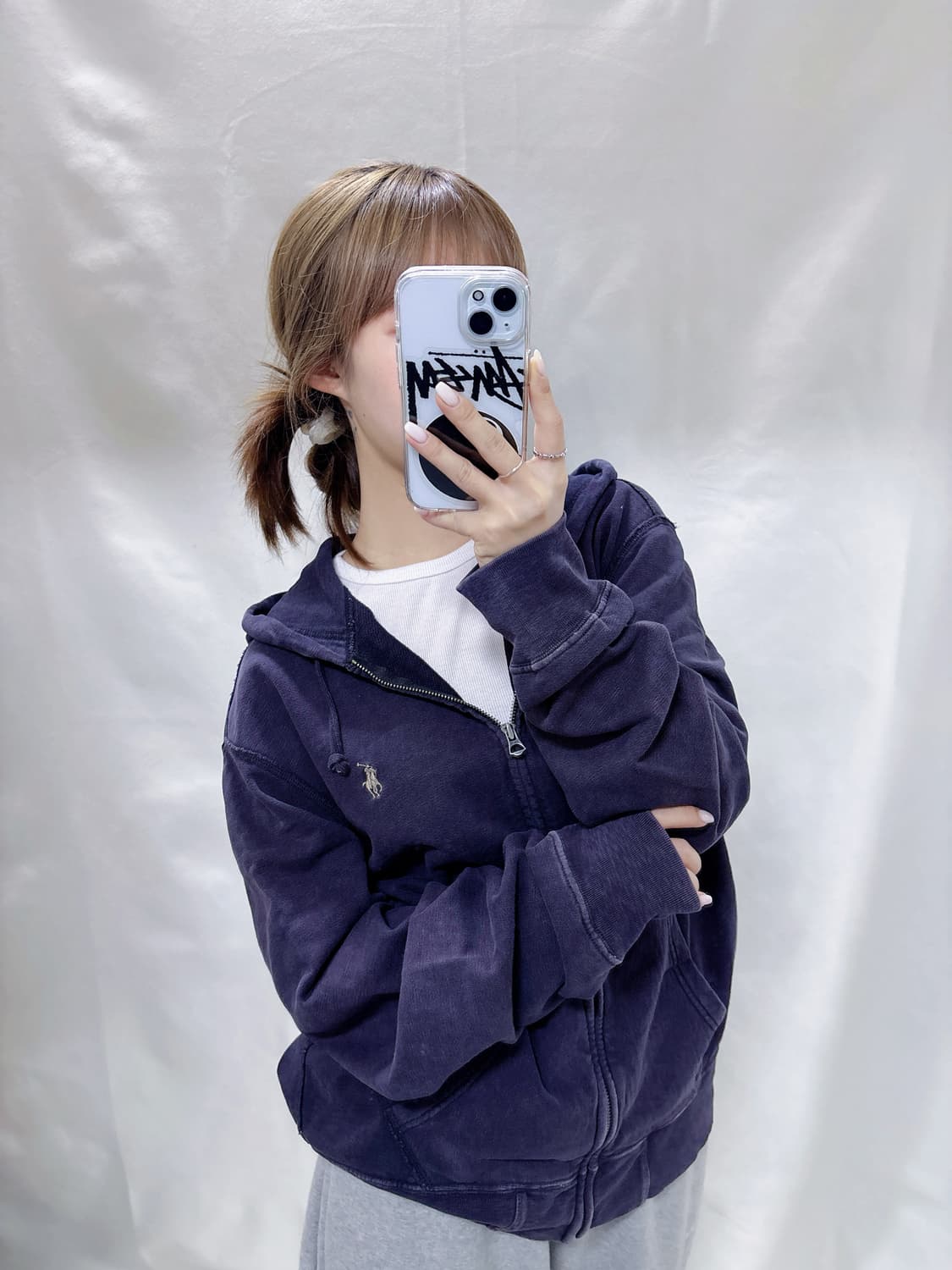 폴로 랄프로렌 빈티지 워싱 포니 후드집업  상품이미지2