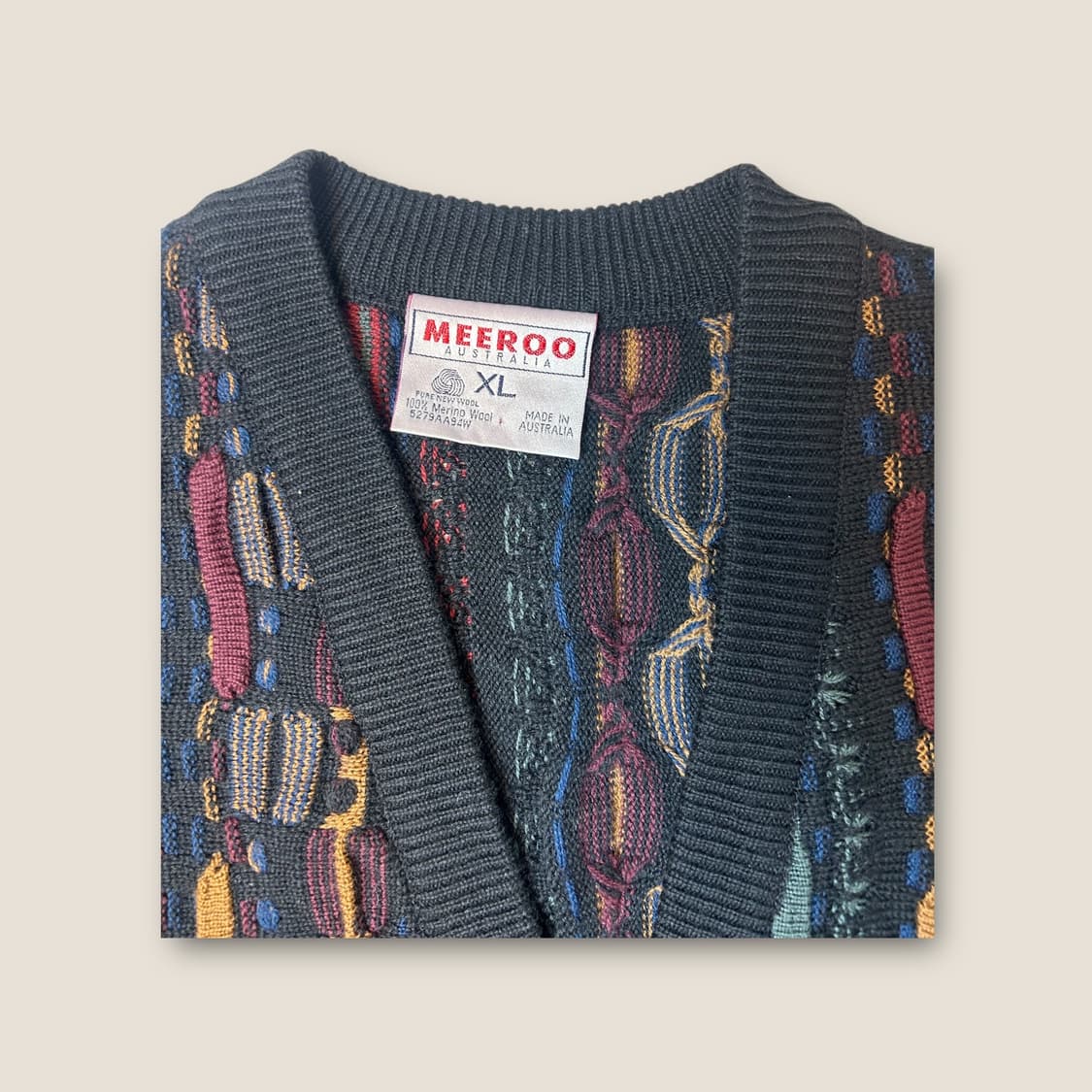 O098 90s 미루 호주산 메리노울 케이블 니트 베스트 상품이미지2