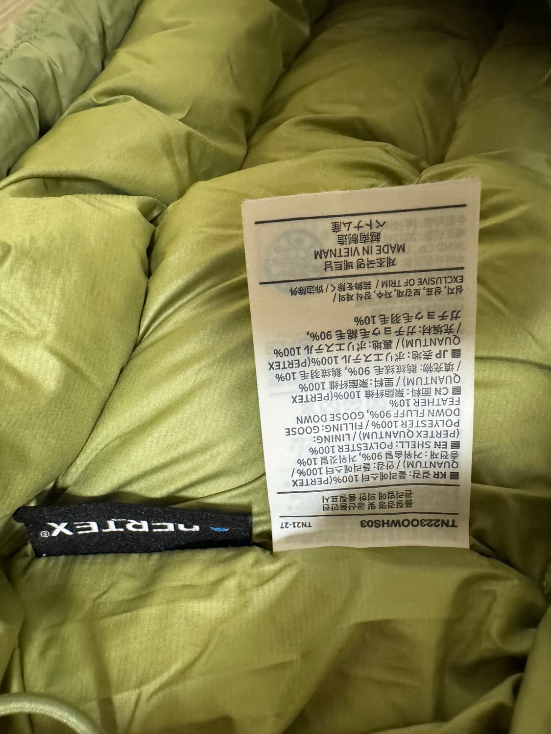 XL 디스이즈네버댓 퍼텍스 다운 풀오버 패딩 올리브 상품이미지4