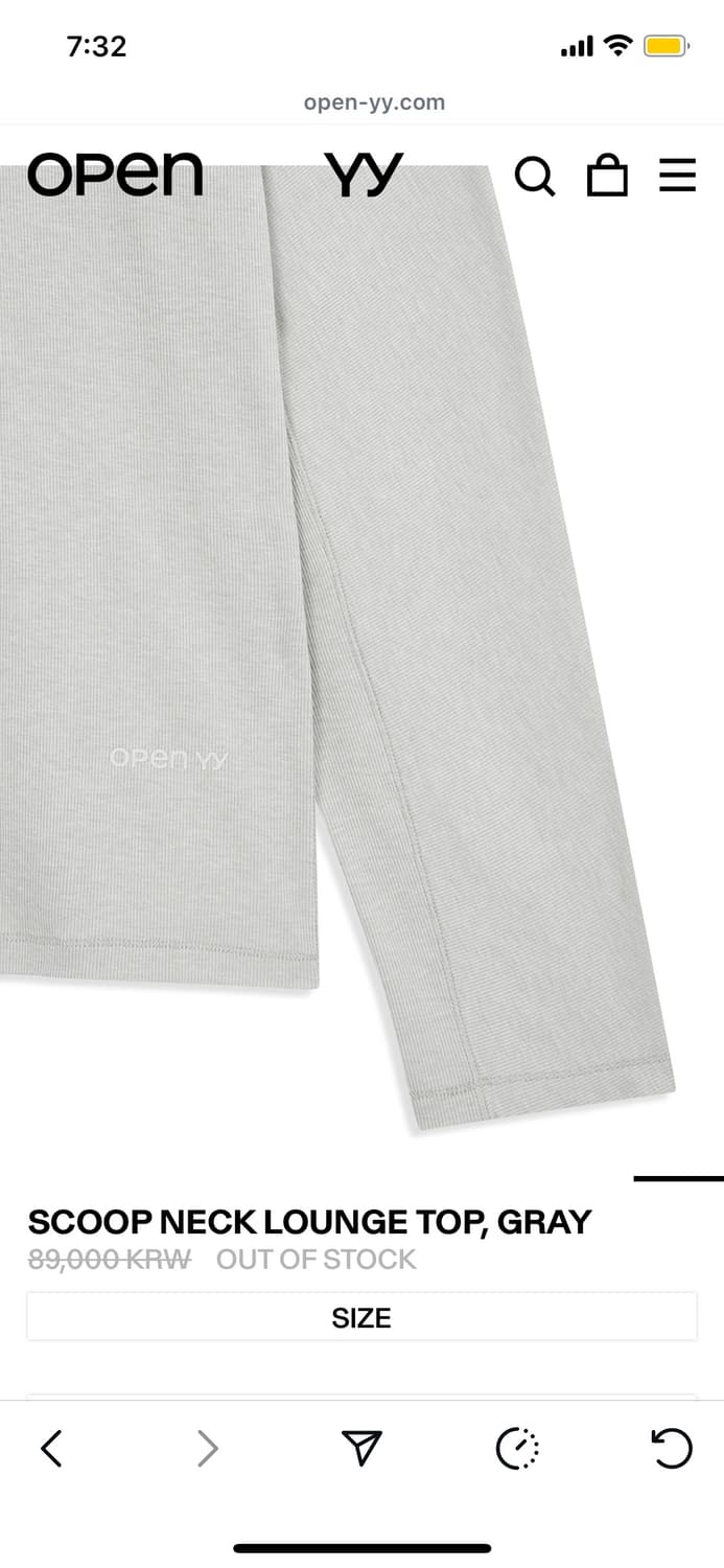 OPEN YY scoop neck lounge top 상품이미지2