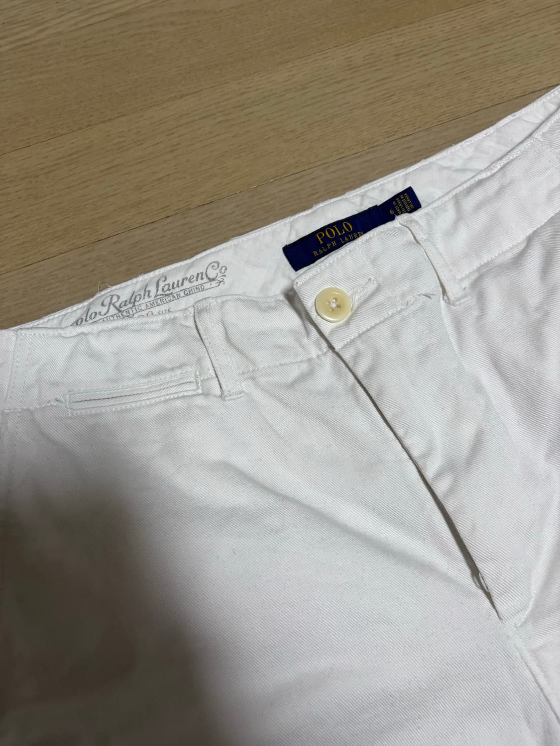 폴로랄프로렌 화이트 크롭 치노 팬츠 상품이미지2