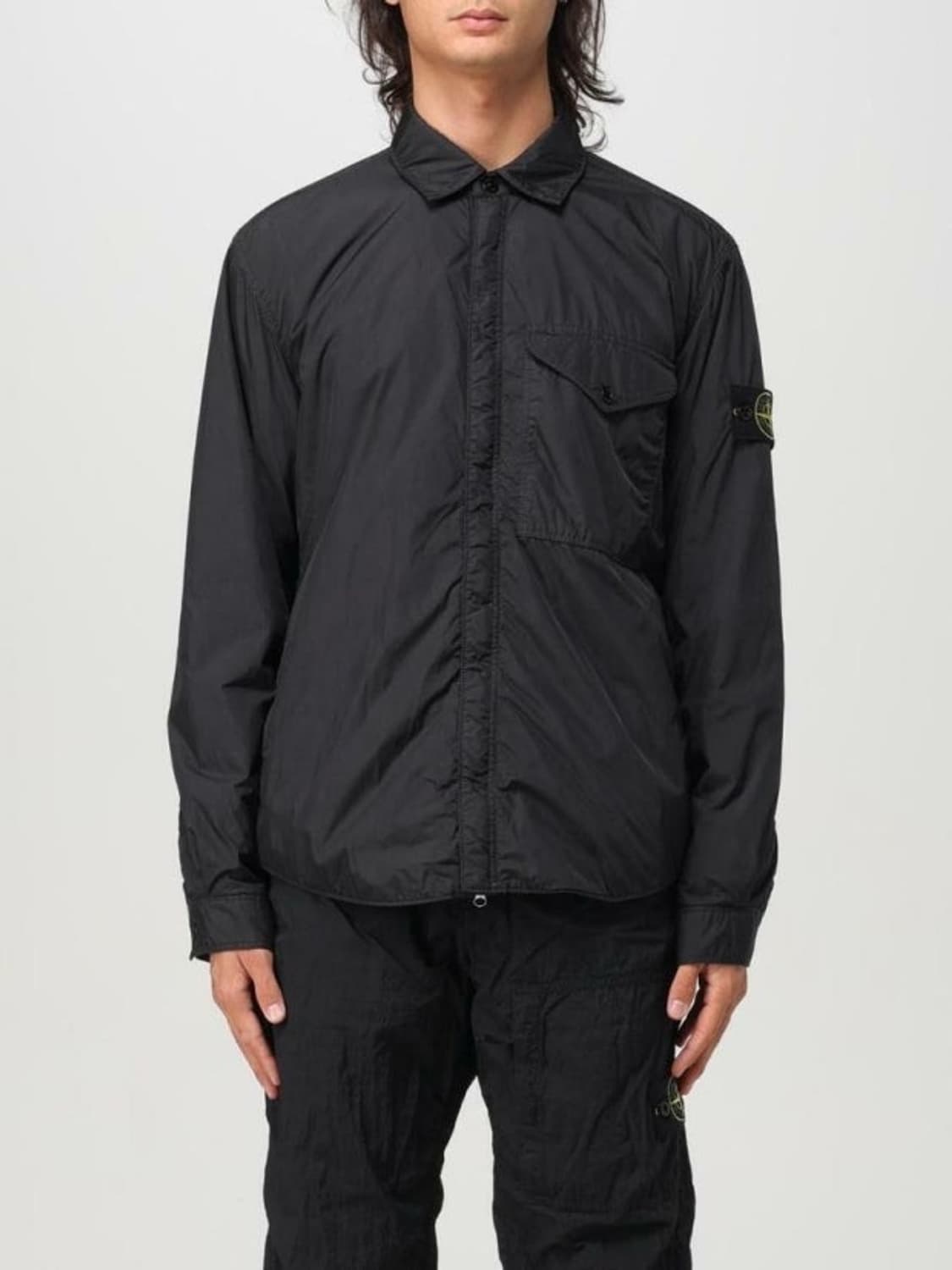 스톤아일랜드 크링클랩스 프리마로프트 나일론 오버셔츠 패딩 자켓 블랙 L 상품이미지7