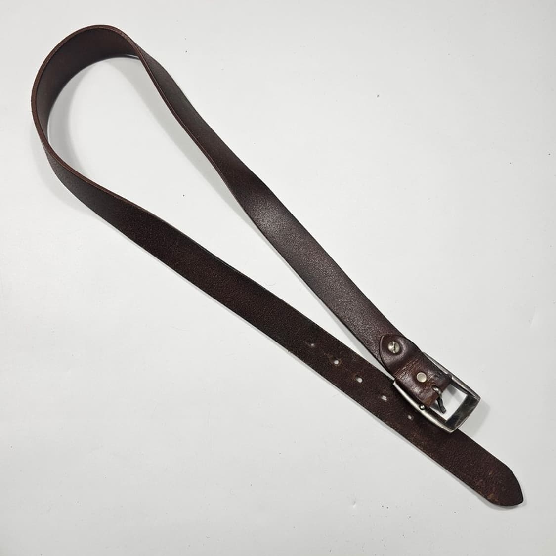 빈티지 슬림 가죽 벨트 상품이미지3