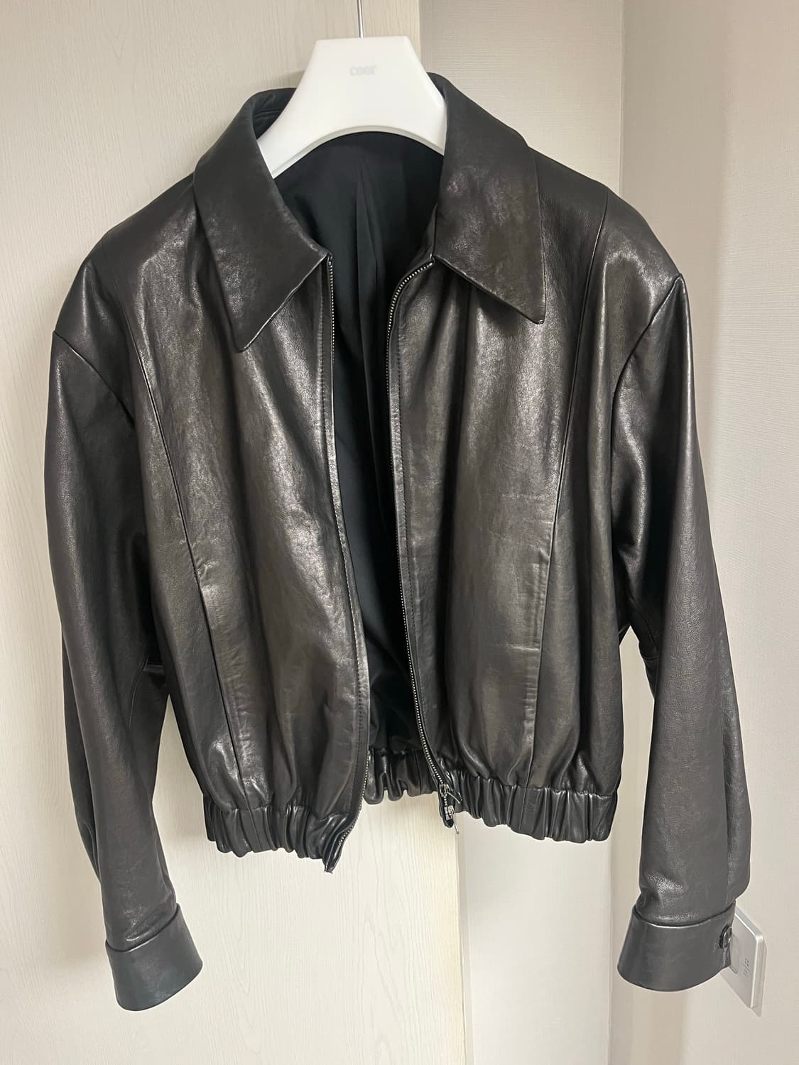 쿠어 램스킨 블루종 블랙 M  상품이미지7