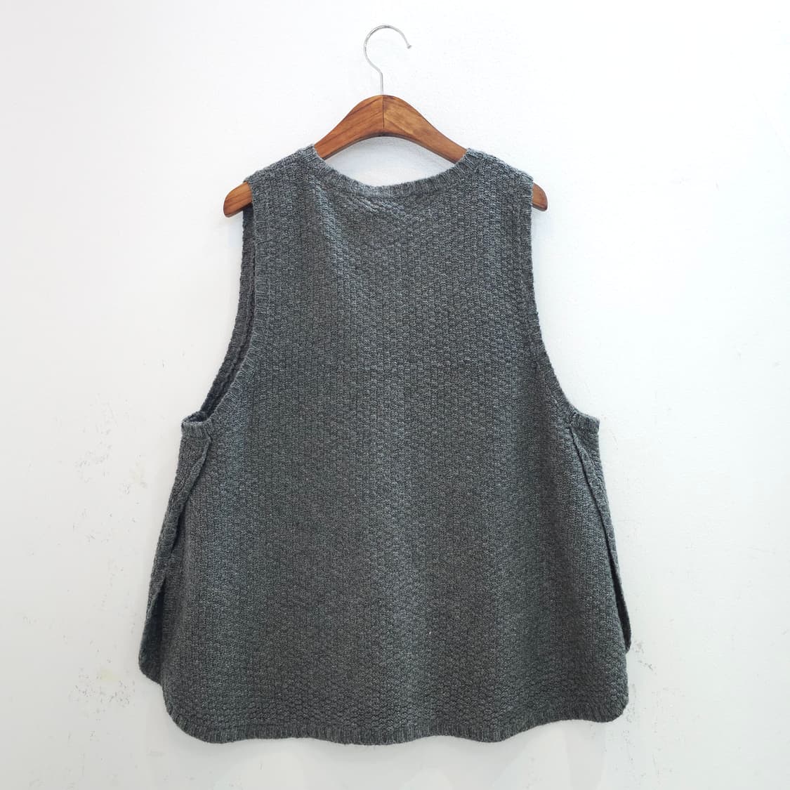 그레이 울 혼방 니트 베스트 상품이미지7