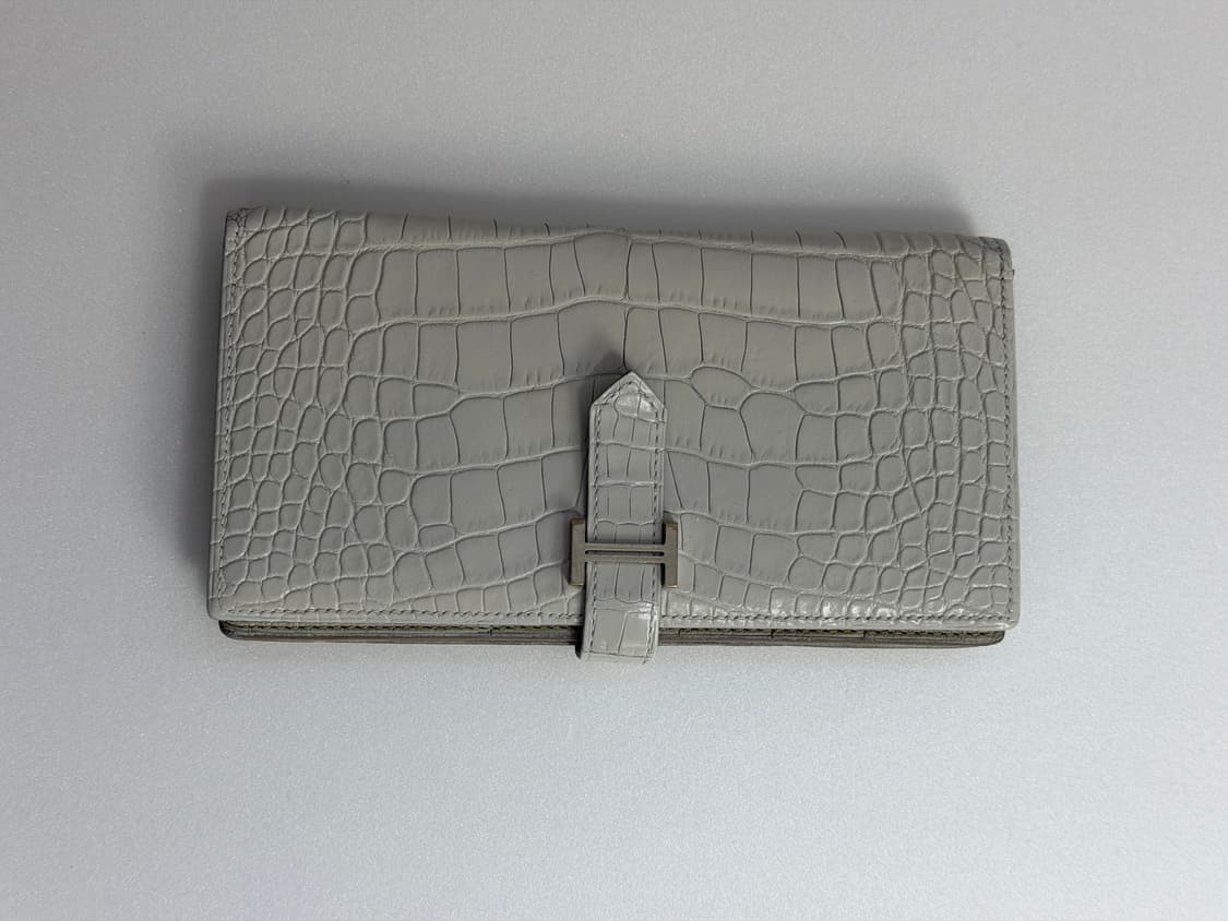 새상품급 에르메스 와니 베안 장지갑 화이트 상품이미지2